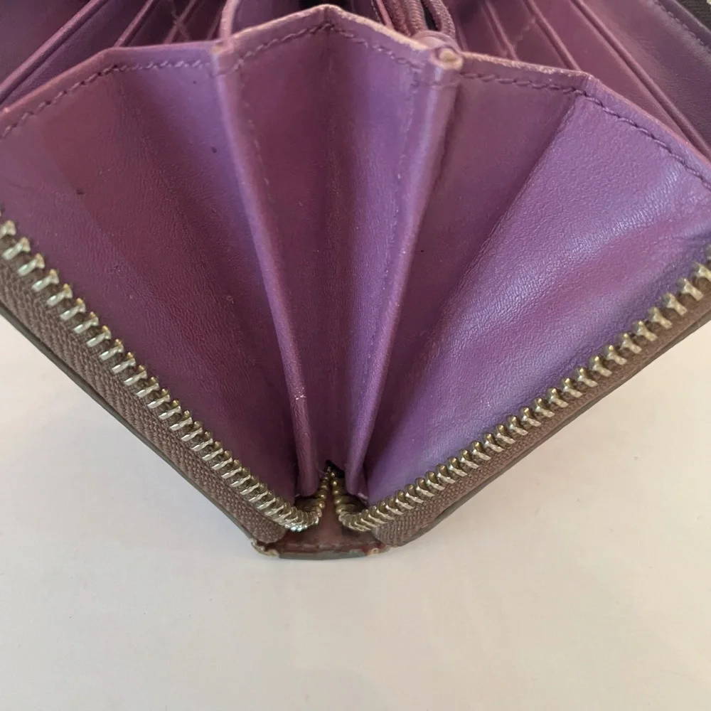 Coach Logo C Long Zip Around Accordion Wallet - Picture 12 of 15